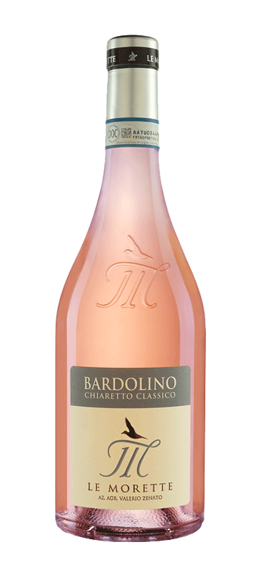 Chiaretto di Bardolino Classico von Le Morette – Roséflasche freigestellt