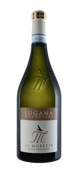 Lugana DOC Mandolara von Le Morette – Flasche auf weißem Hintergrund